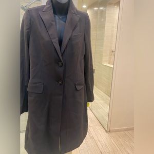 New Theory brown long jacket so M